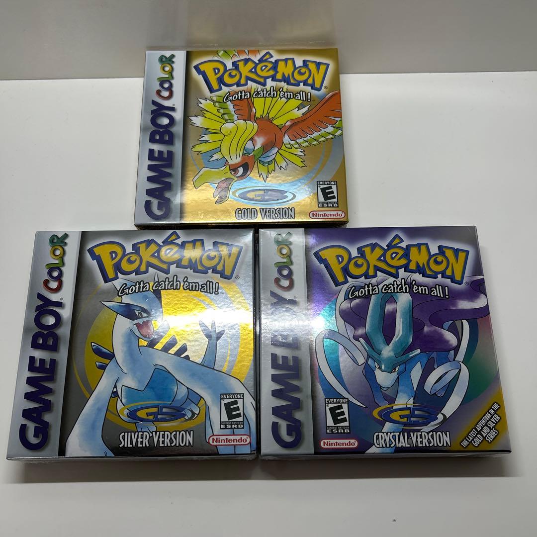 ゲームボーイ　ソフト　ポケットモンスター　金　銀　クリスタル　北米版　未開封