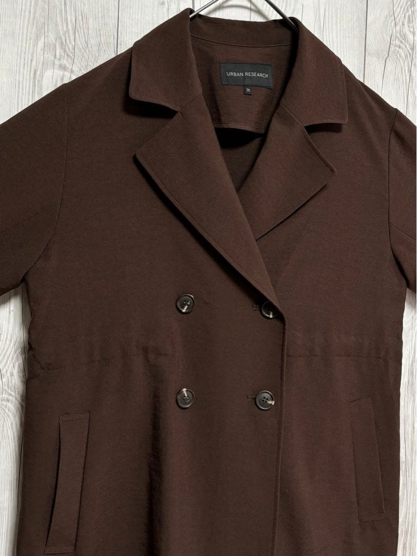 URBAN RESEARCH◆ウエストドロストトレンチコート◆D.BROWN36