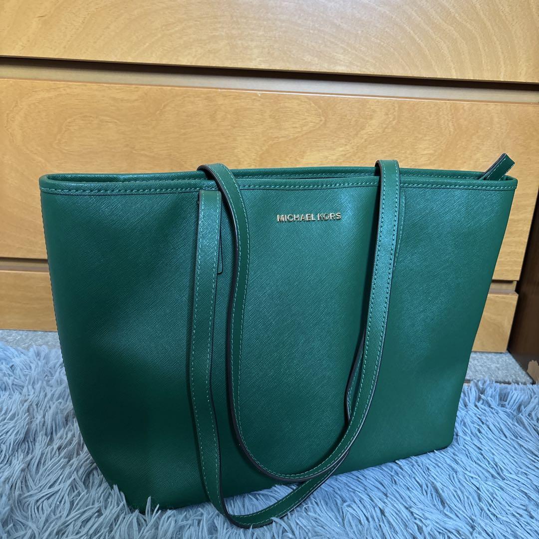 MICHAEL KORS グリーン トートバッグ