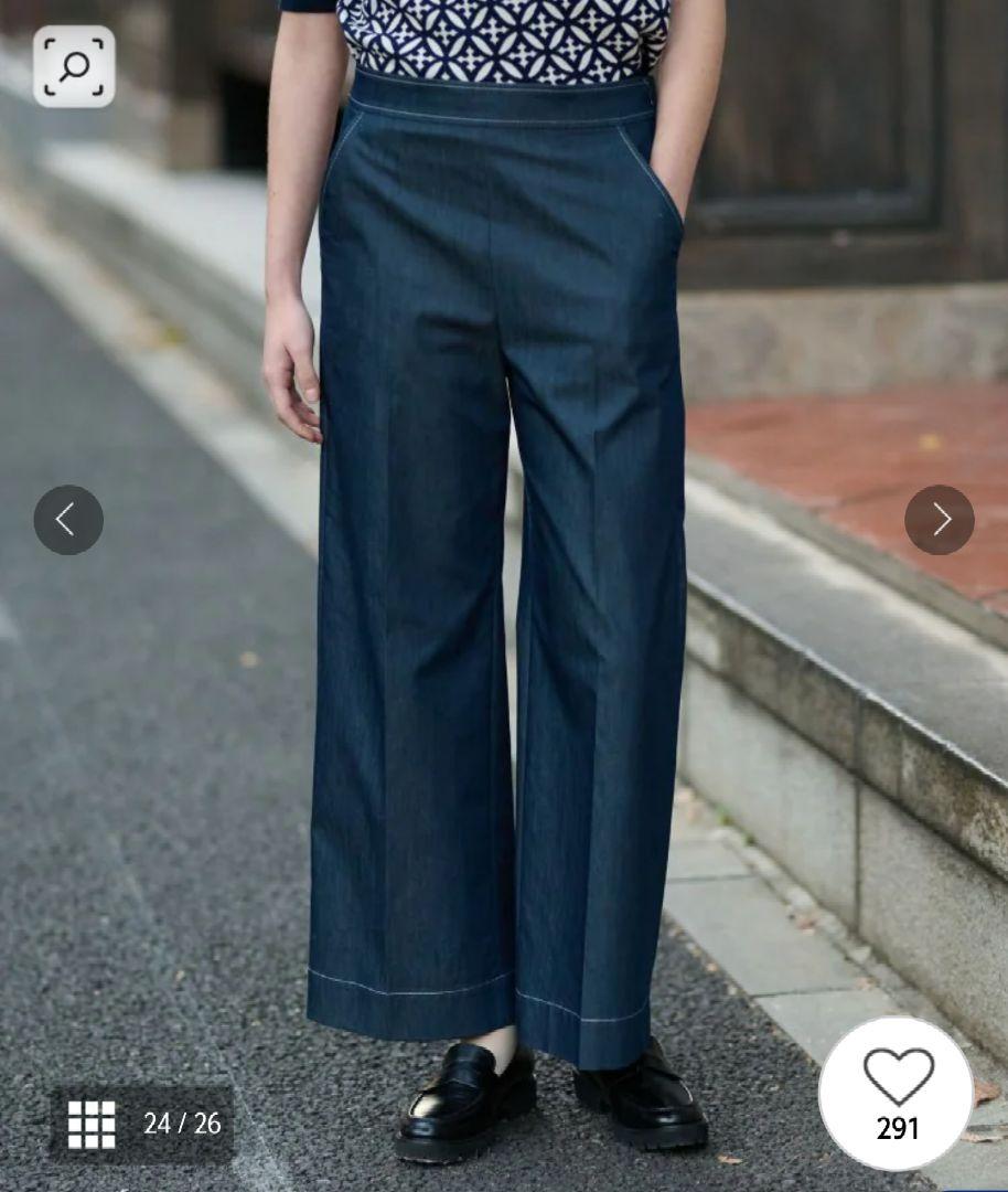 DRESSTERIOR イージーウエストワイドデニムパンツ