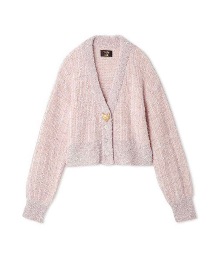 FURFUR キャットボタンツイードカーディガン ピンク SIZE fur fur