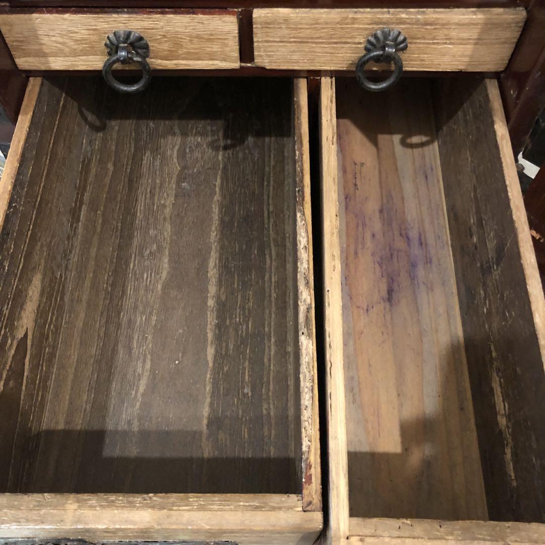 船箪笥 小箪笥 時代箪笥 銭箱 骨董 金具 開閉可 - メルカリ