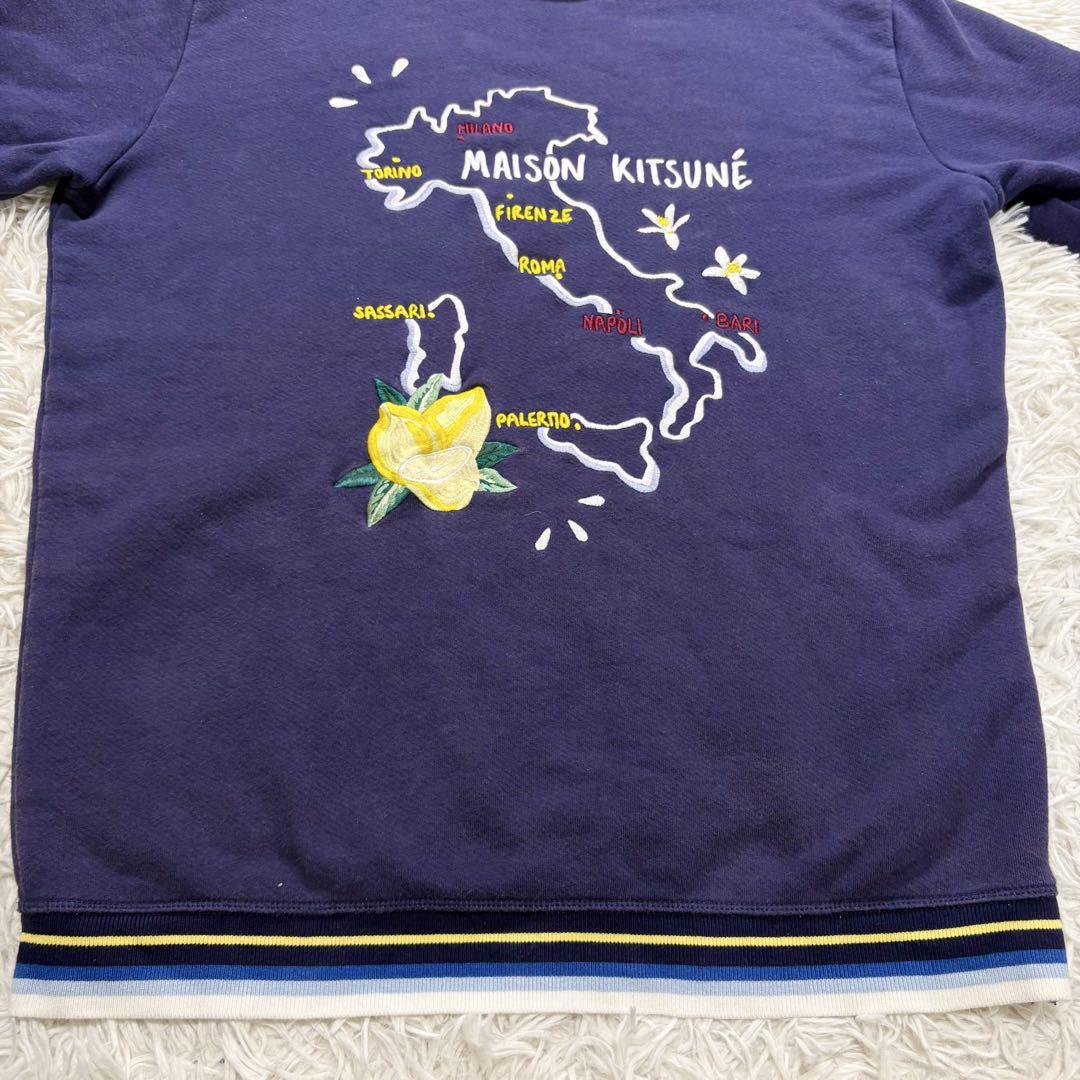 美品　MAISON KITSUNÉ/メゾンキツネ スウェットTシャツ　刺繍