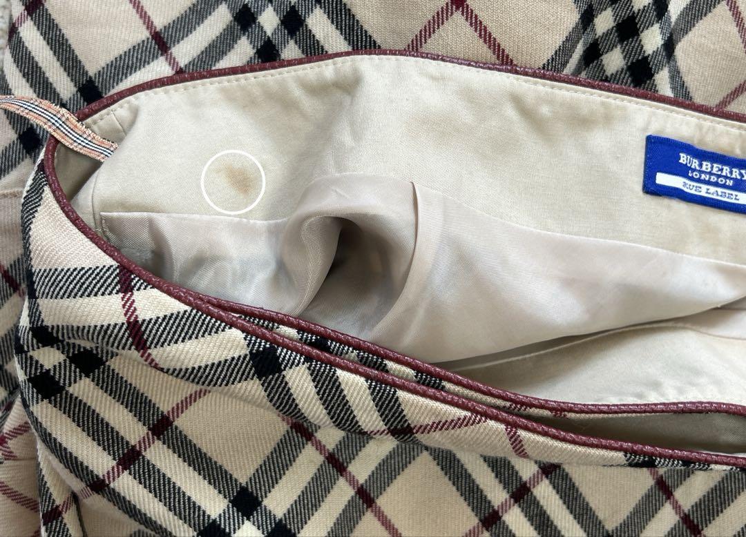 BURBERRY BLUE LABEL チェック　スカート　ウール100%