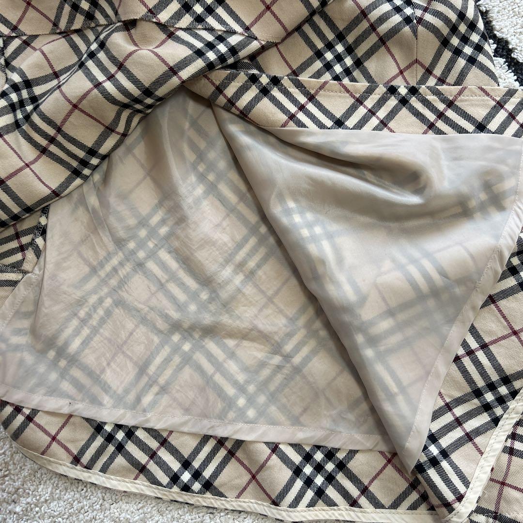 BURBERRY BLUE LABEL チェック　スカート　ウール100%