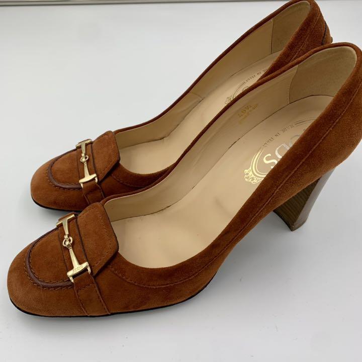 むい【希少サイズ】Tod's ローファーパンプス　ヒール　大きいサイズ