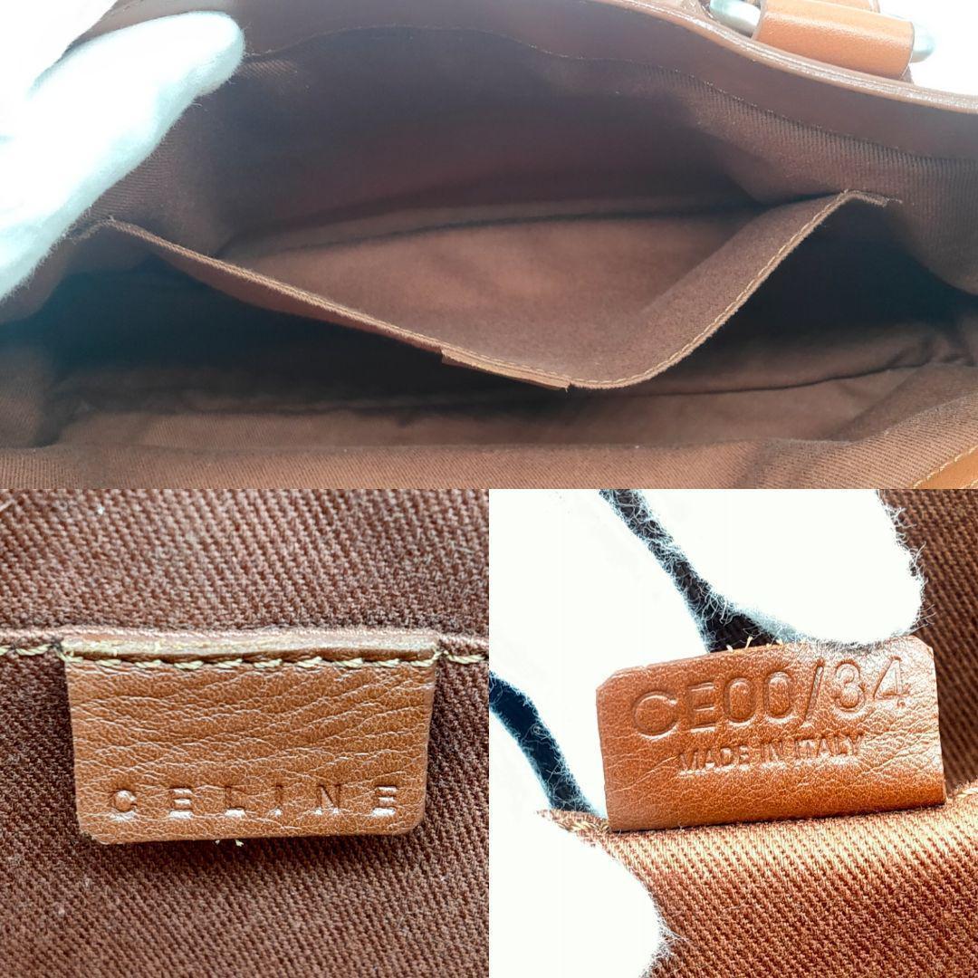 CELINE レザー ブギー ハンドバッグ ブラウン CELINE レザー ブギー ハンドバッグ ブラウン