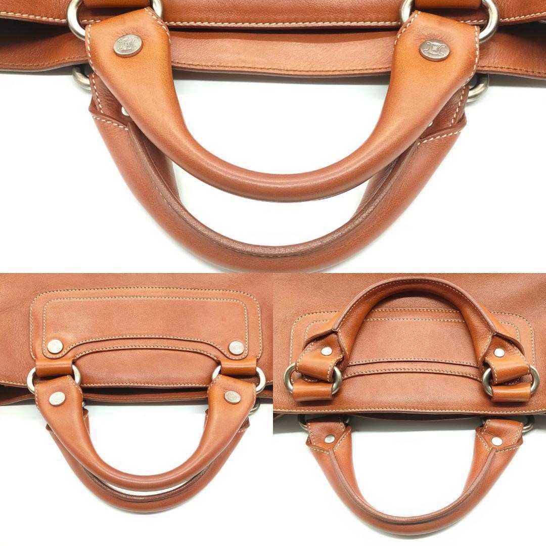 CELINE レザー ブギー ハンドバッグ ブラウン CELINE レザー ブギー ハンドバッグ ブラウン