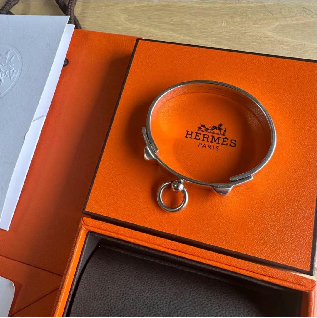 極美品 正規品 HERMES エルメス コリエドシアン PM シルバー