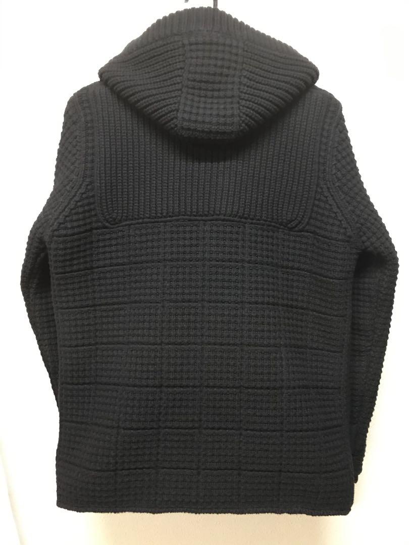 Bark 黒 ニット ダッフルコート