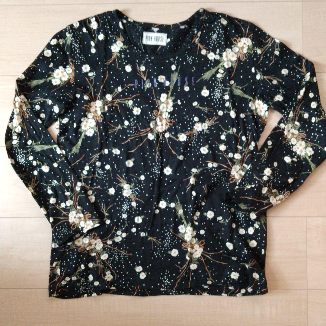 1392円 新品入荷 ピンクハウス ?ピンクハウス 希少なオールドピンクハウス 切替ドットフリルが可愛い 長袖 カットソー ブラウス 黒系 W8251 1392円 新品入荷 ピンクハウス ?ピンクハウス 希少なオールドピンクハウス 切替ドットフリルが可愛い 長袖 カットソー ブラウス 黒系 W8251