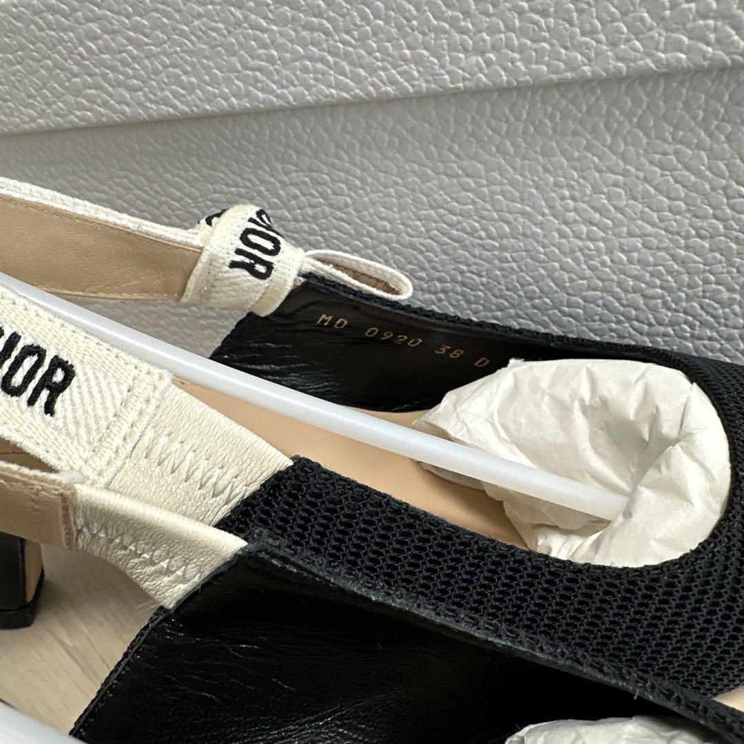 Christian Dior ブラック スリングバックパンプス Christian Dior スリングバックパンプス
