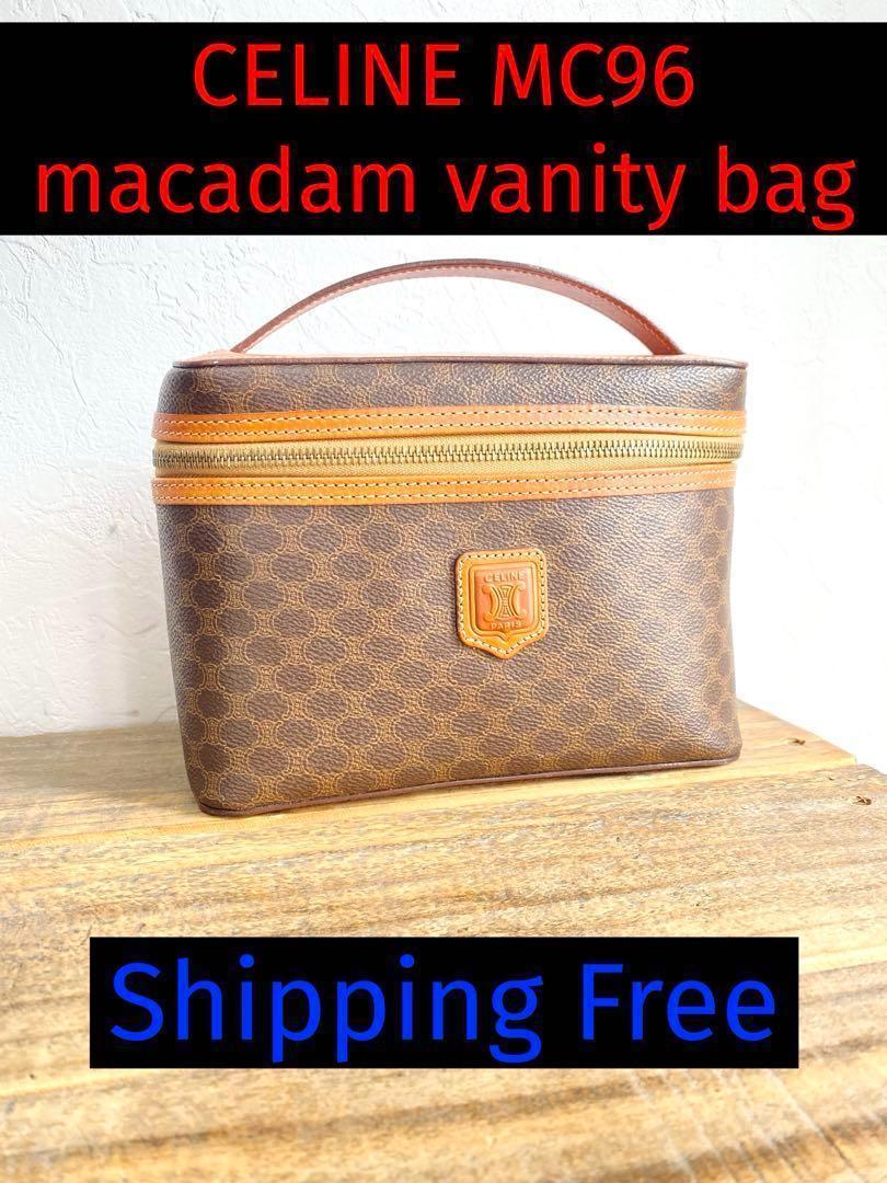 CELINE セリーヌ マカダム MC96 バニティバッグ ポーチ ハンドバッグ