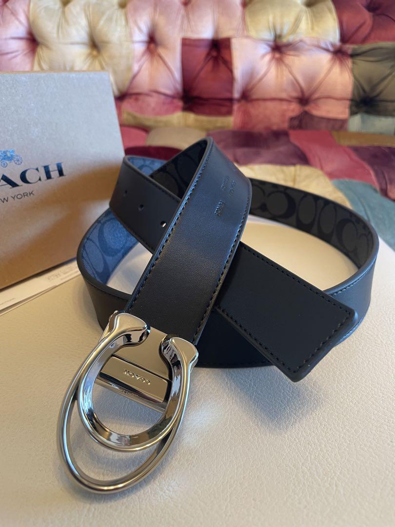 新品COACHコーチシグネチャーフリーサイズリバーシブルベルト箱付き 新品COACHコーチシグネチャーフリーサイズリバーシブルベルト箱