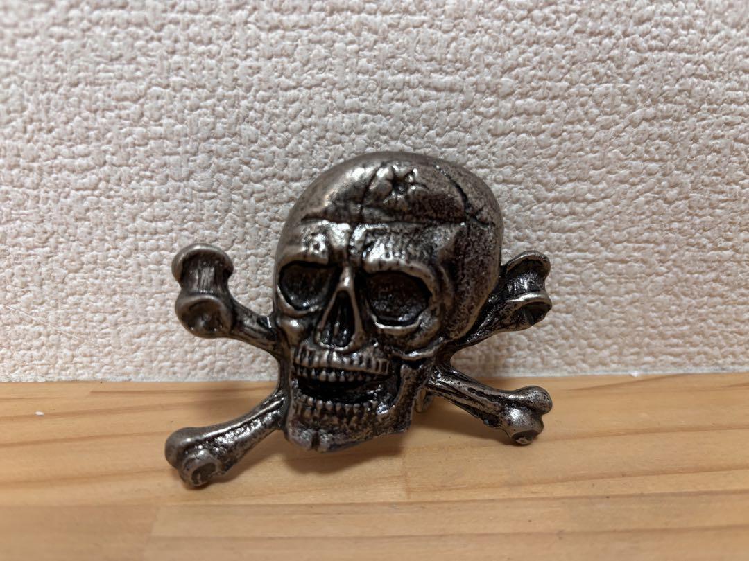 アンティーク　スカルバックル