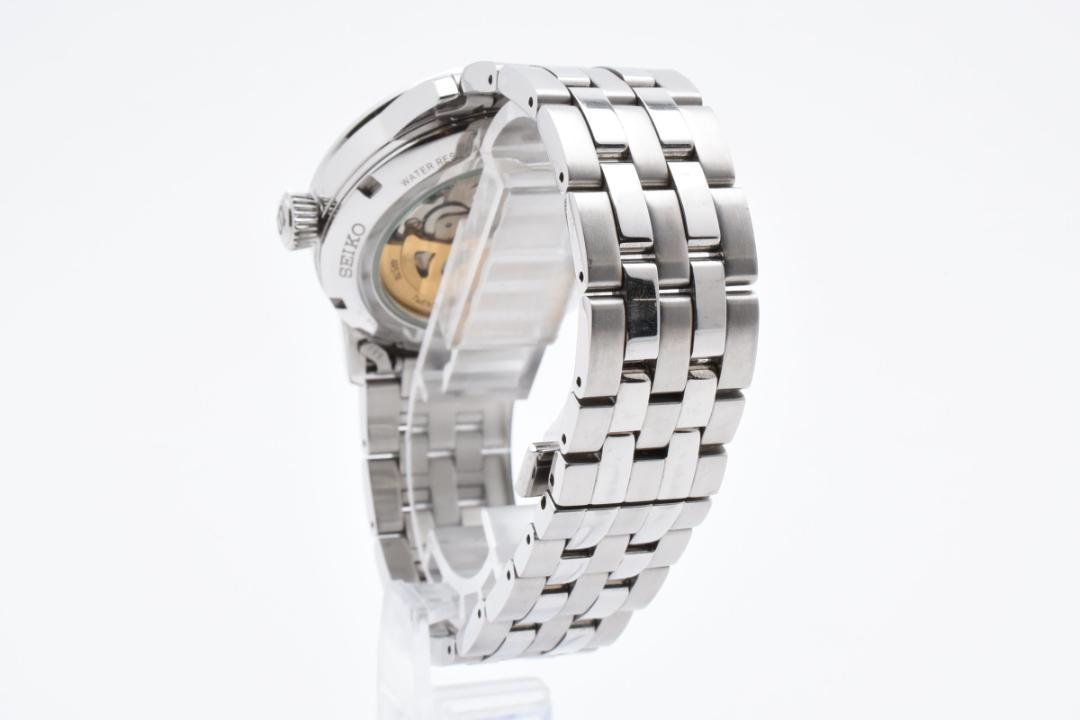 SEIKO プレサージュ 4R57-00E0 シルバー 自動巻き 40mm