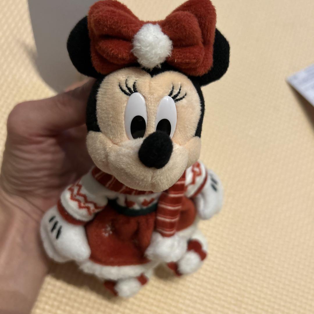 ディズニークリスマス 2024 ミッキー ミニー ぬいぐるみバッジ
