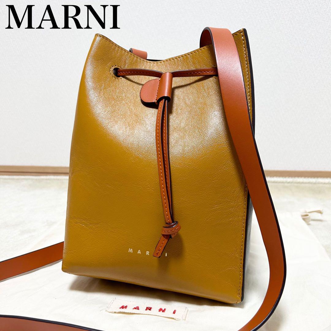 極美品　マルニ　MARNI レザーショルダーバッグ　MUSEO ミュゼオ　巾着
