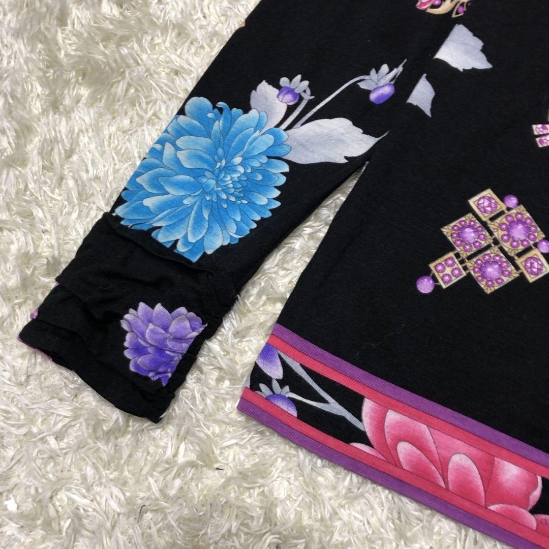 【極美品】LEONARD レオナール シルク混 カットソー トップス 花柄 40