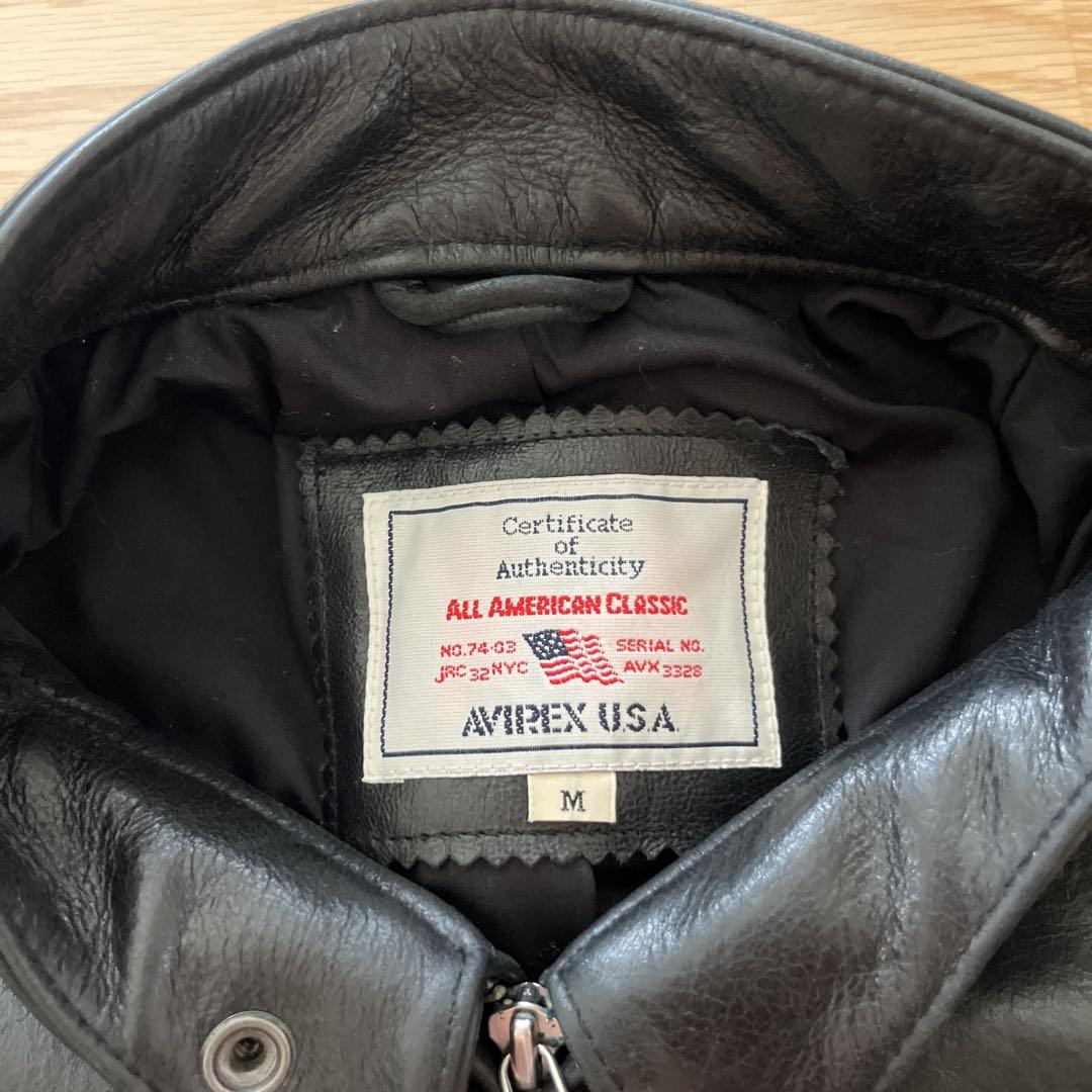 AVIREX USA 牛革ジャケットM
