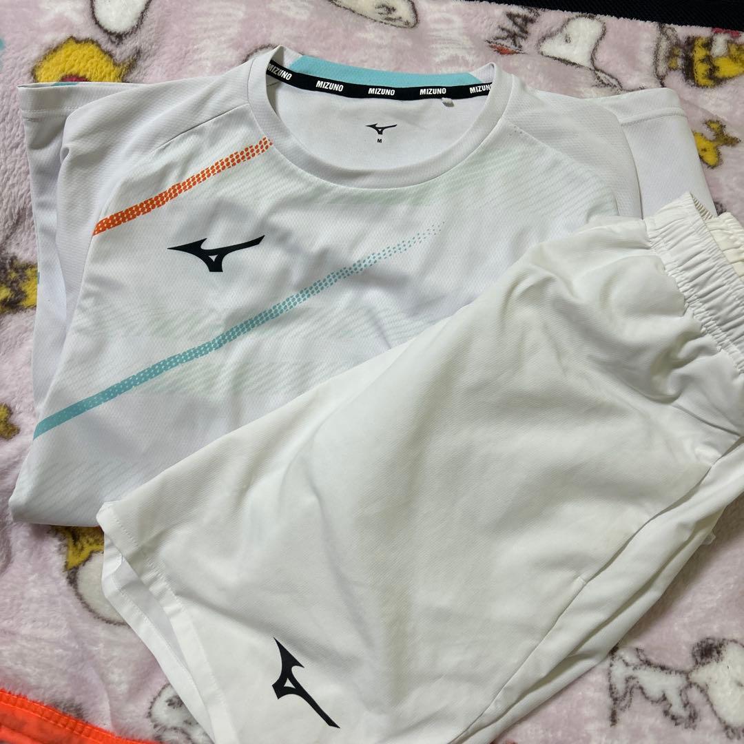 Mizuno バドミントンゲームシャツセット ホワイトM・MIZUNO