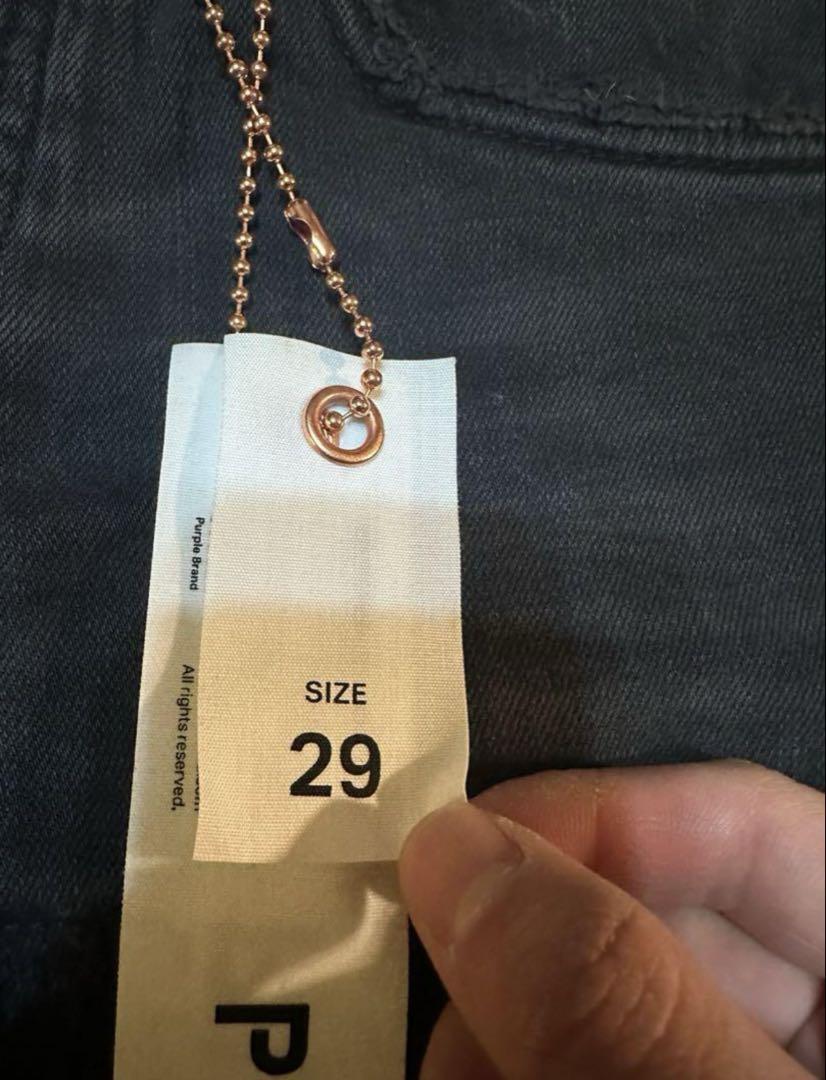 PURPLE BRAND 29 スキニーデニム ダメージ加工　ブラック