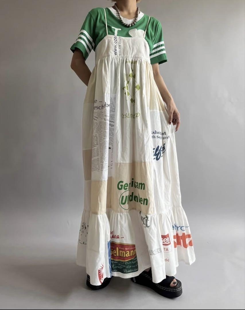 ［美品］mori market ECOBAGリメイクロングワンピース