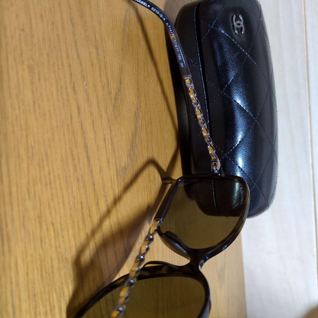 傷あり Chanel ブラウン サングラス ケース付き