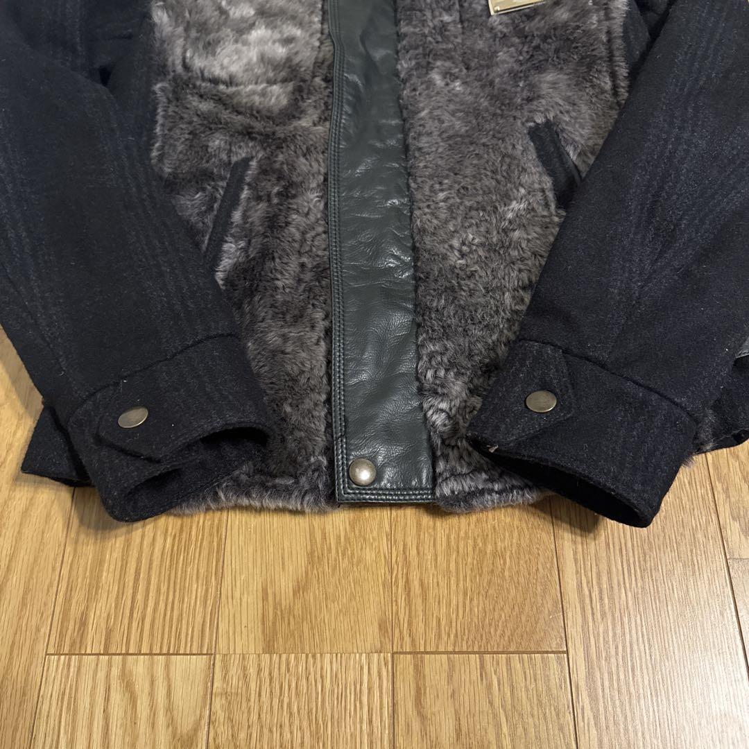 DOLCE&GABBANA ラムスキン ウール　ボア ジャケット