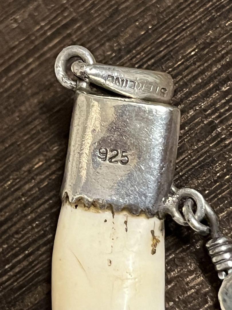 ペンダントトップ　silver925 ターコイズ　コーラル　珊瑚　牙