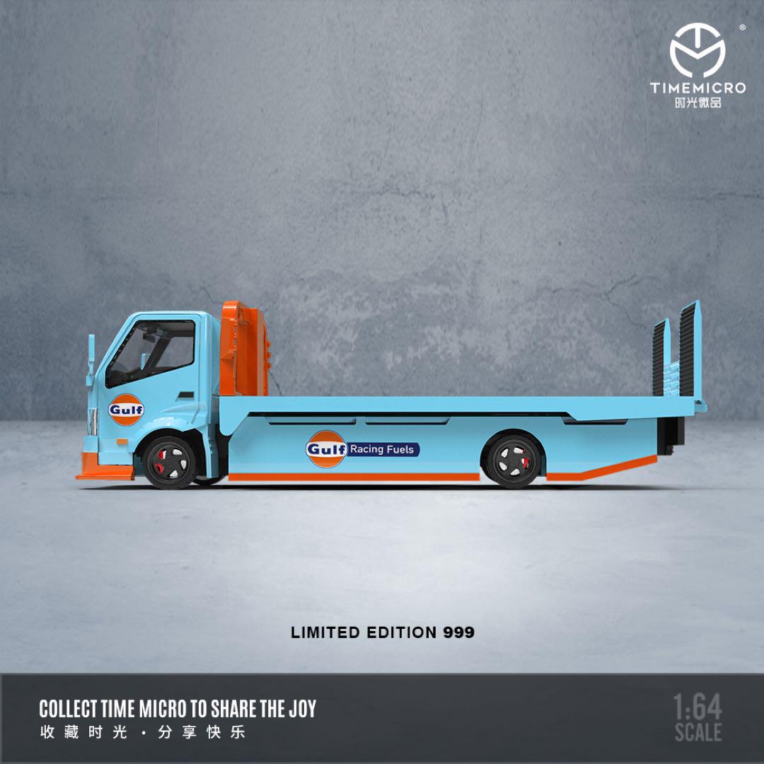 TimeMicro 1/64 日野　H300 flatbed ガルフ　積載車