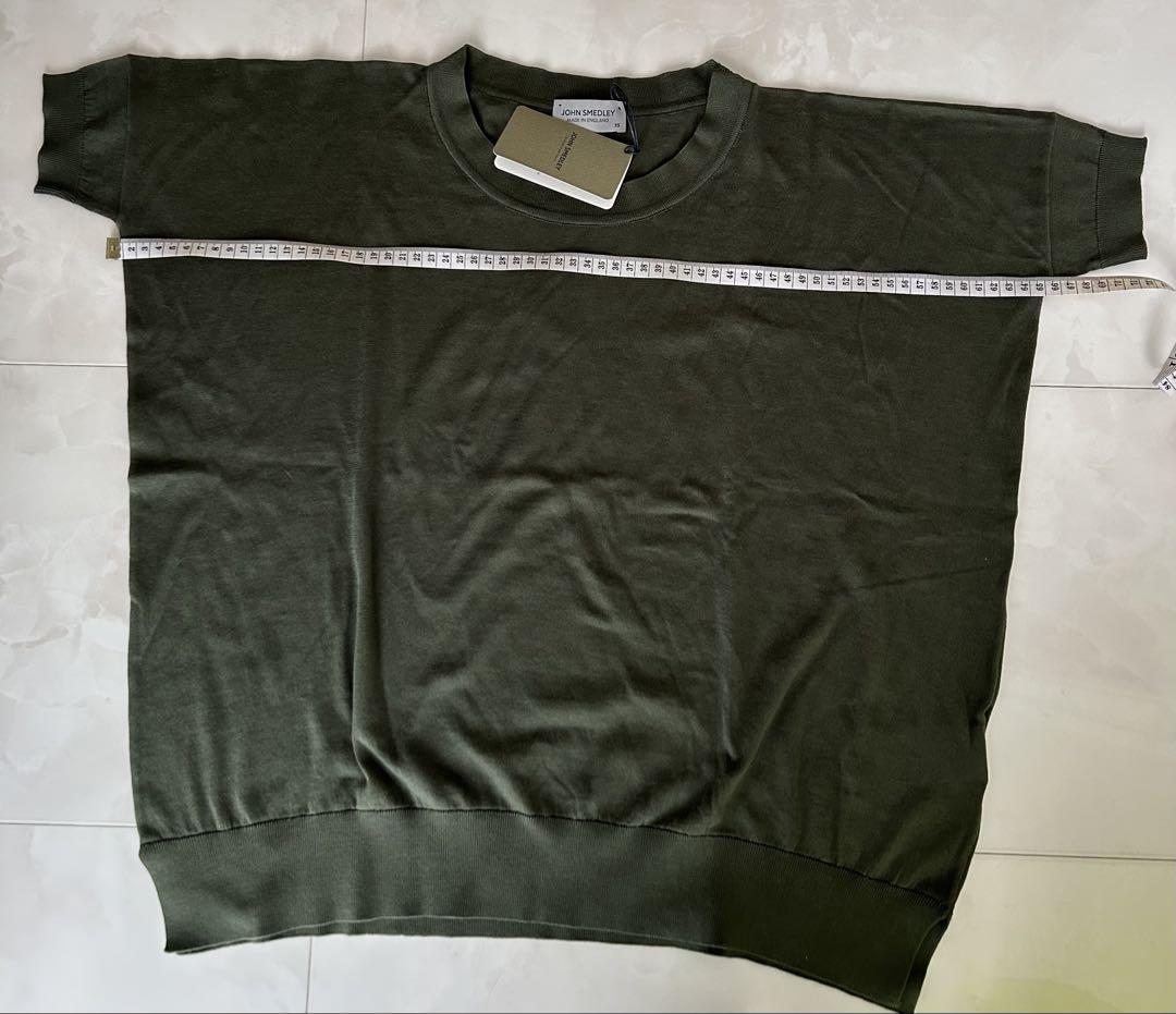 ジョン スメドレー JOHN SMEDLEY 半袖　ニット コットン　XS