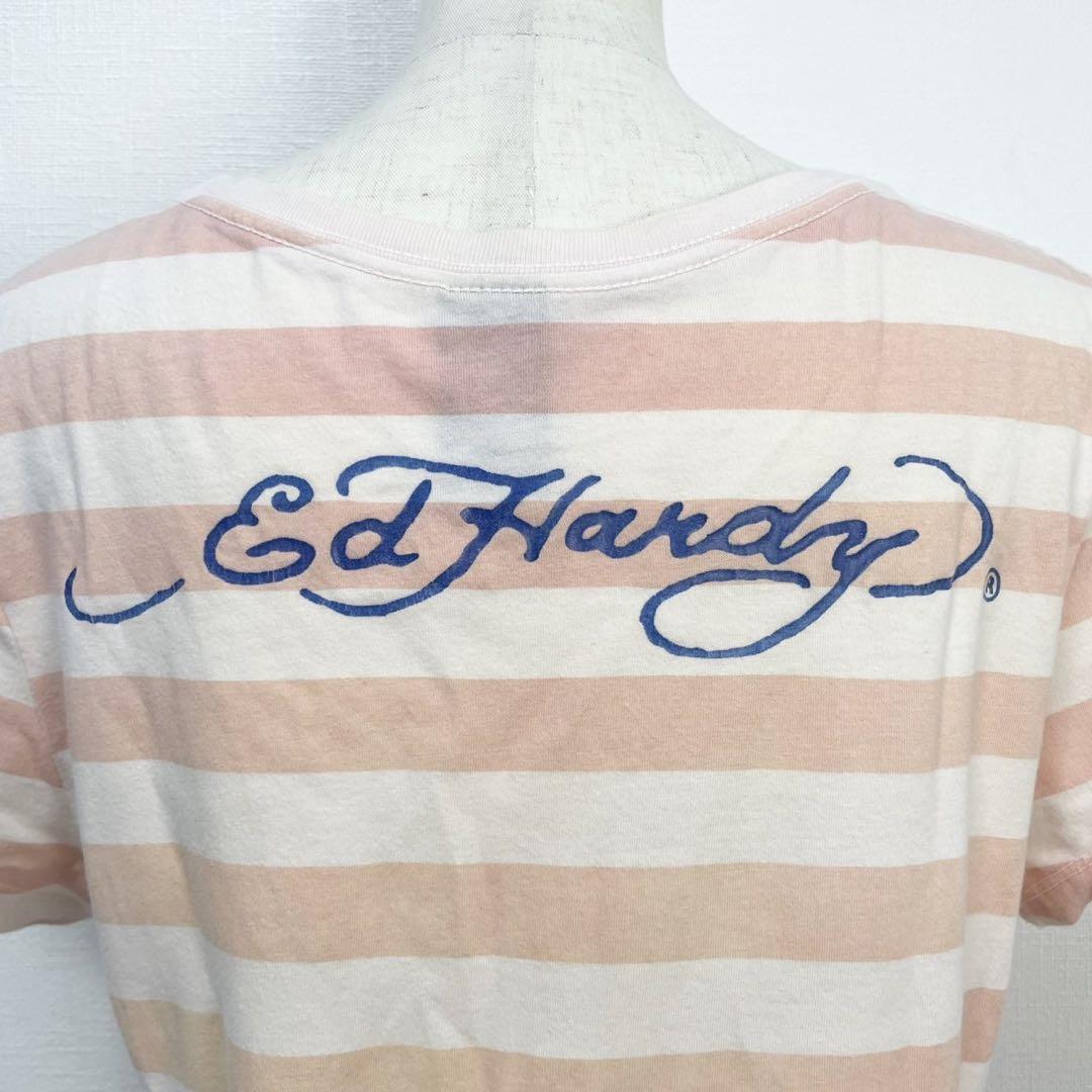 y2k✨️ Ed Hardy ボーダー 名作 ラブキル スカル ロゴ Tシャツ y2k✨️ Ed Hardy ボーダー 名作 ラブキル スカル ロゴ Tシャツ