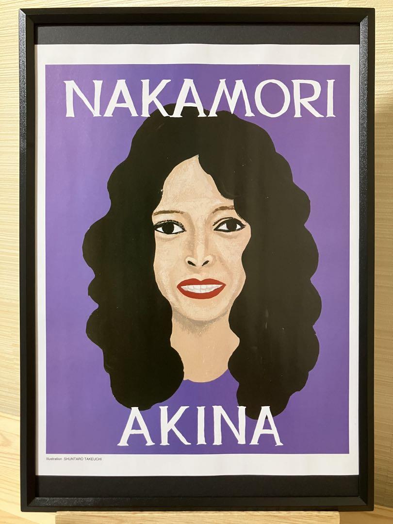 トップ A4額装】中森明菜 ポスター風01 竹内俊太郎イラスト ベスト ポスター