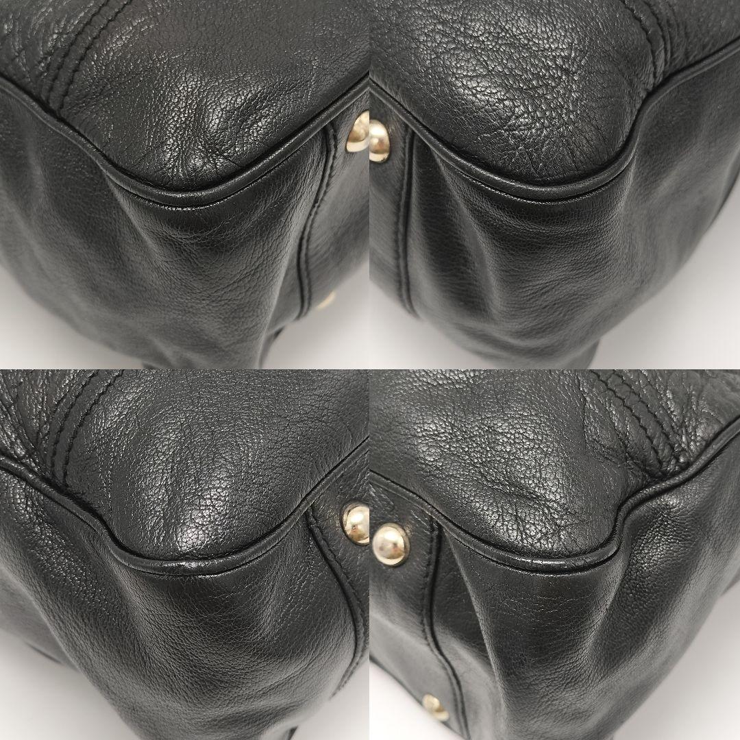 美品✨グッチ　トートバッグ　レザー　ブラック　黒