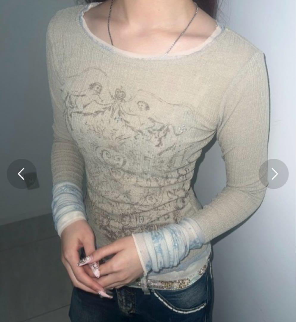 トップス Triple Lace Layered Tee Beige SCULPTOR ☆送料・関税込☆SCULPTOR☆Triple Lace Layered Tee (SCULPTOR