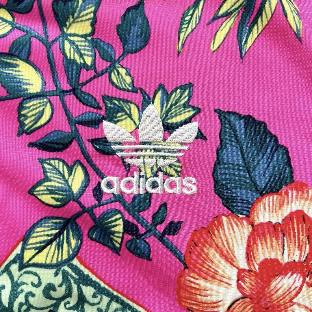 アディダス　トラックジャケット　ジャージ花柄　ボタニカ　Mサイズ　黒　ブラック adidas アディダス トラックジャケット ジャージ 花柄 ブラック