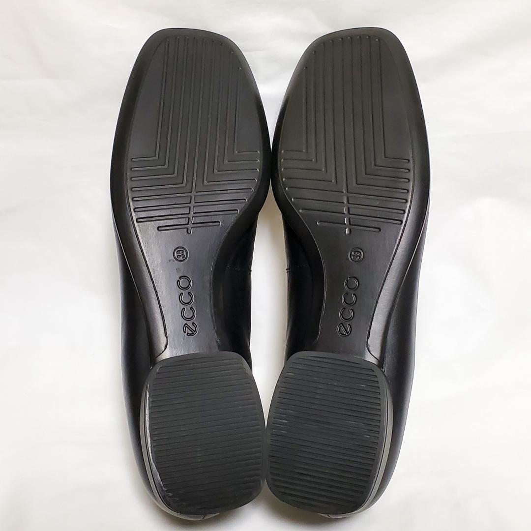 エコー　ecco　ホースビット　フラットシューズ　ブラック　39　24.5