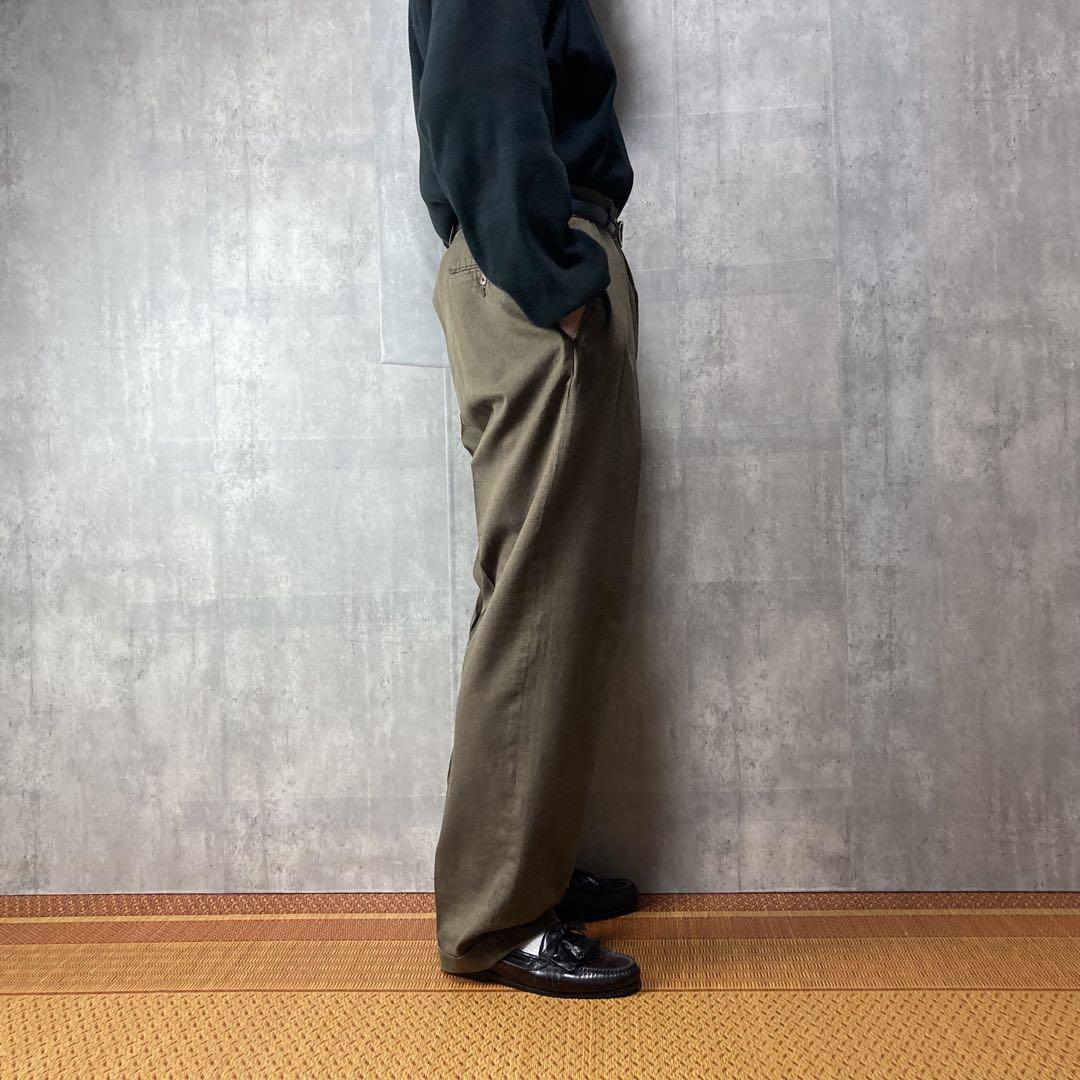 PolobyRalphLaurenラルフUSA製ツーインタックコットンスラックス