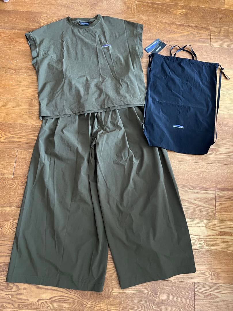 サウザンドマイル スリーブシャツ ワイドパンツセット オリーブ タグ SIZE THOUSAND MILE