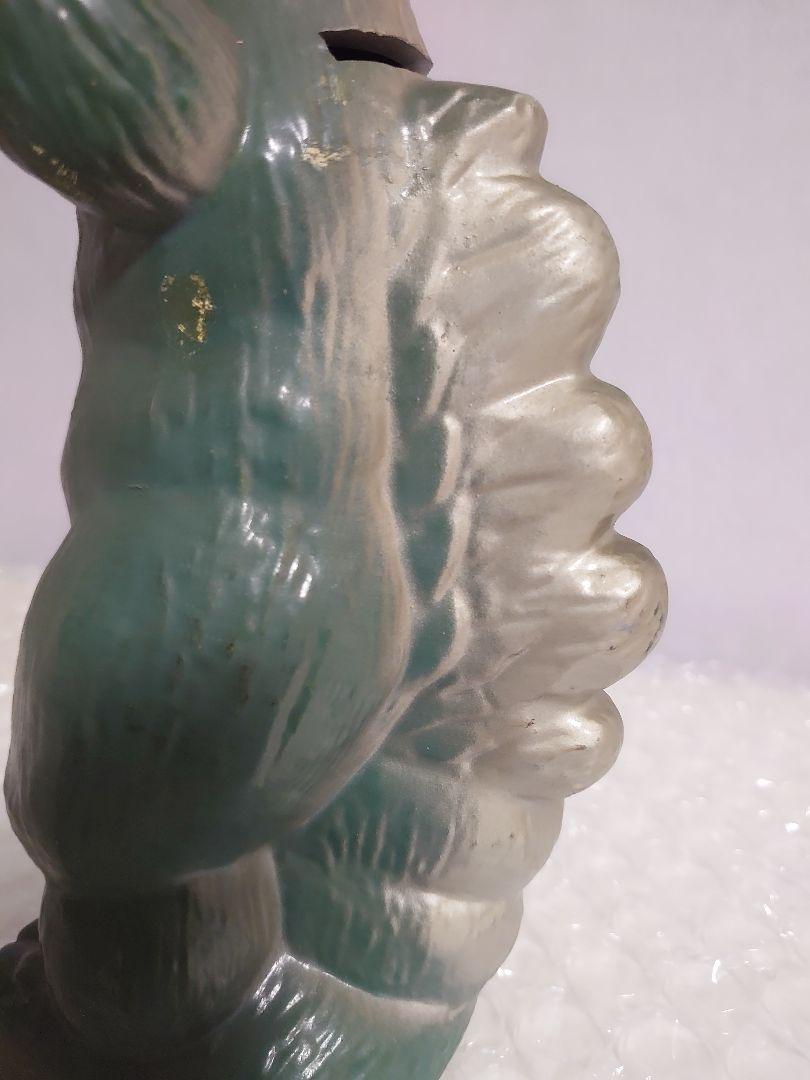 ゴジラ　マイク　 陶器貯金箱