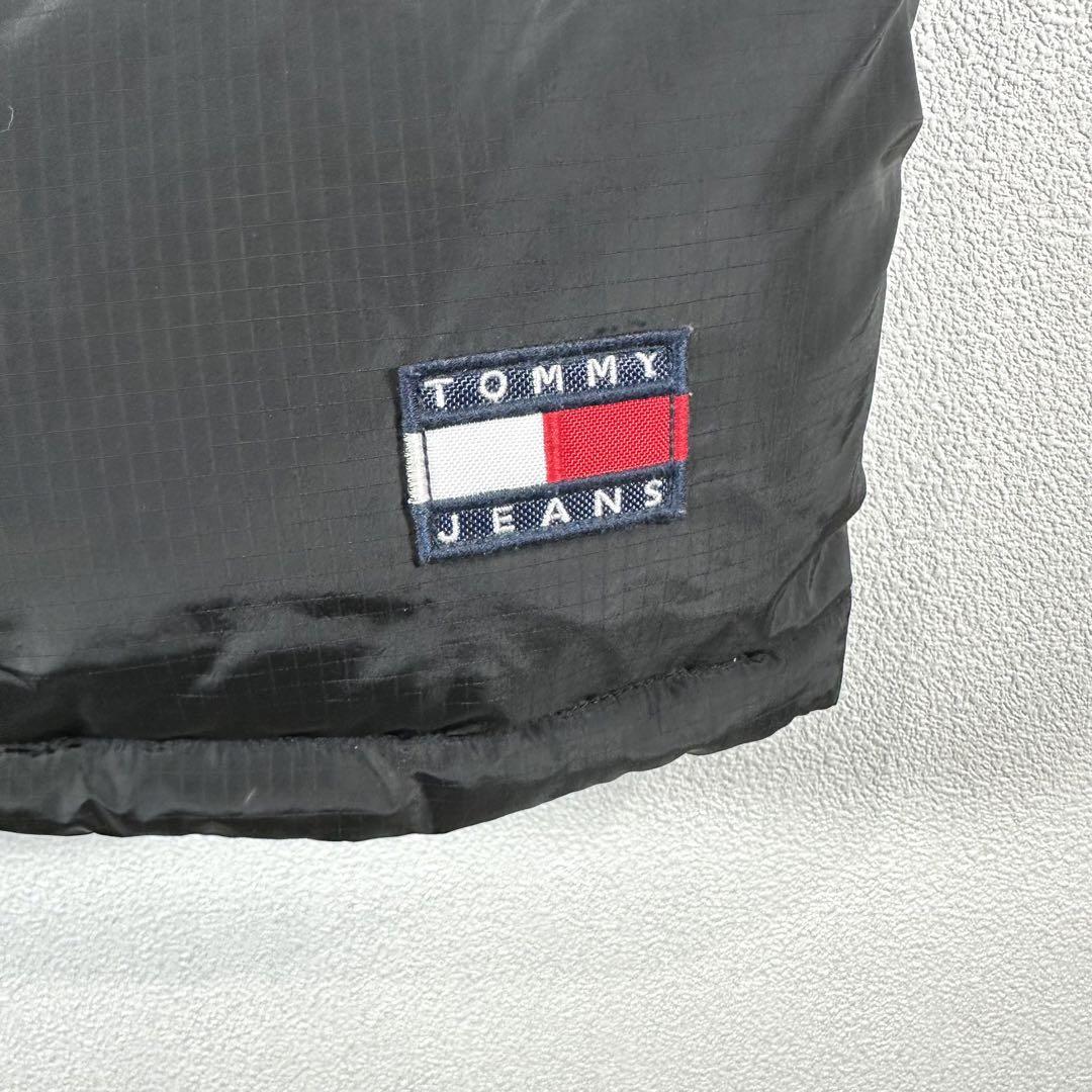 【極美品】 Jeans ダウンベスト 黒 S 刺繍ワッペンロゴ