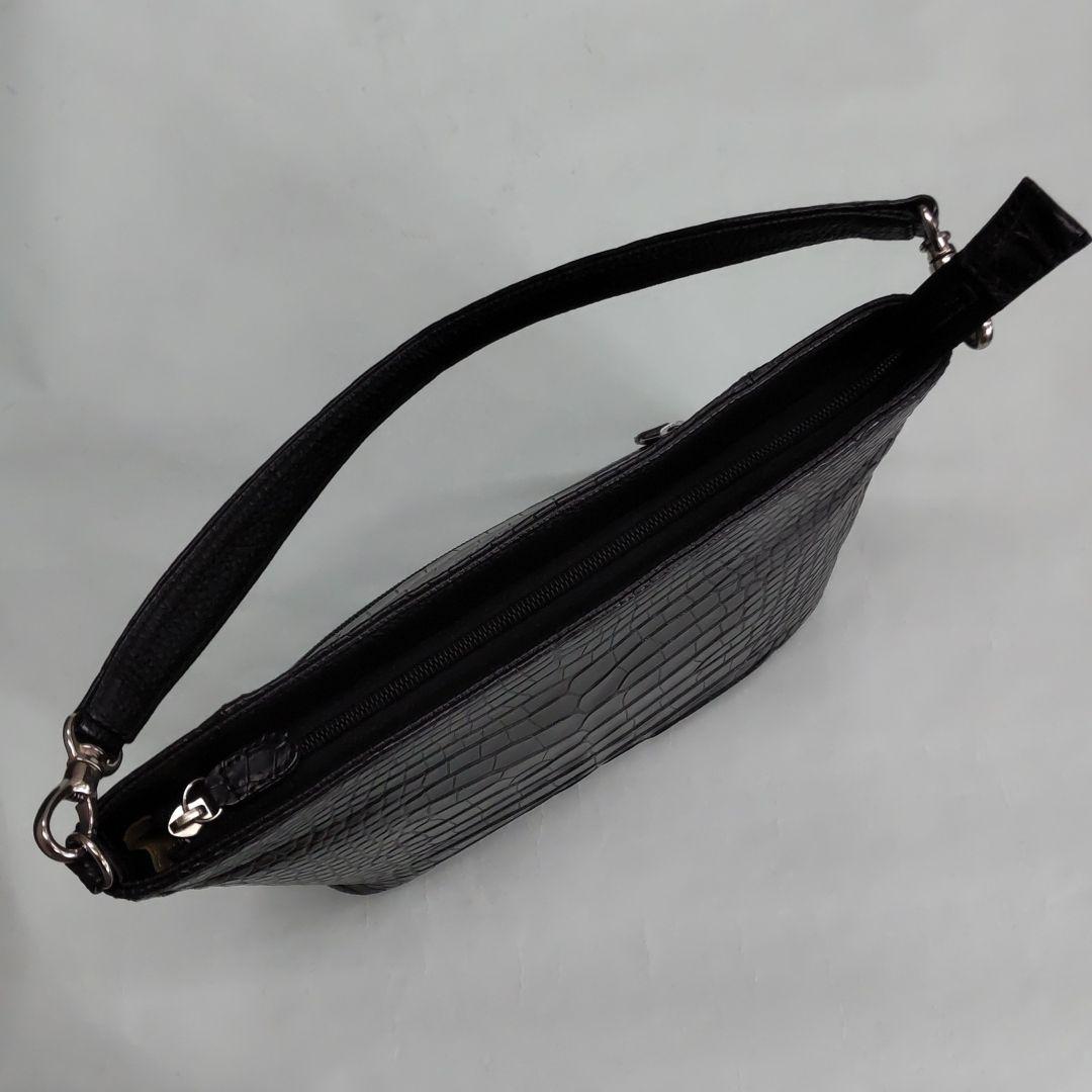 通販最新品 バーバラ様専用 クロコダイル JRA ハンドバッグ ブラック 美品 6rzSP-m48438923229 再入荷低価