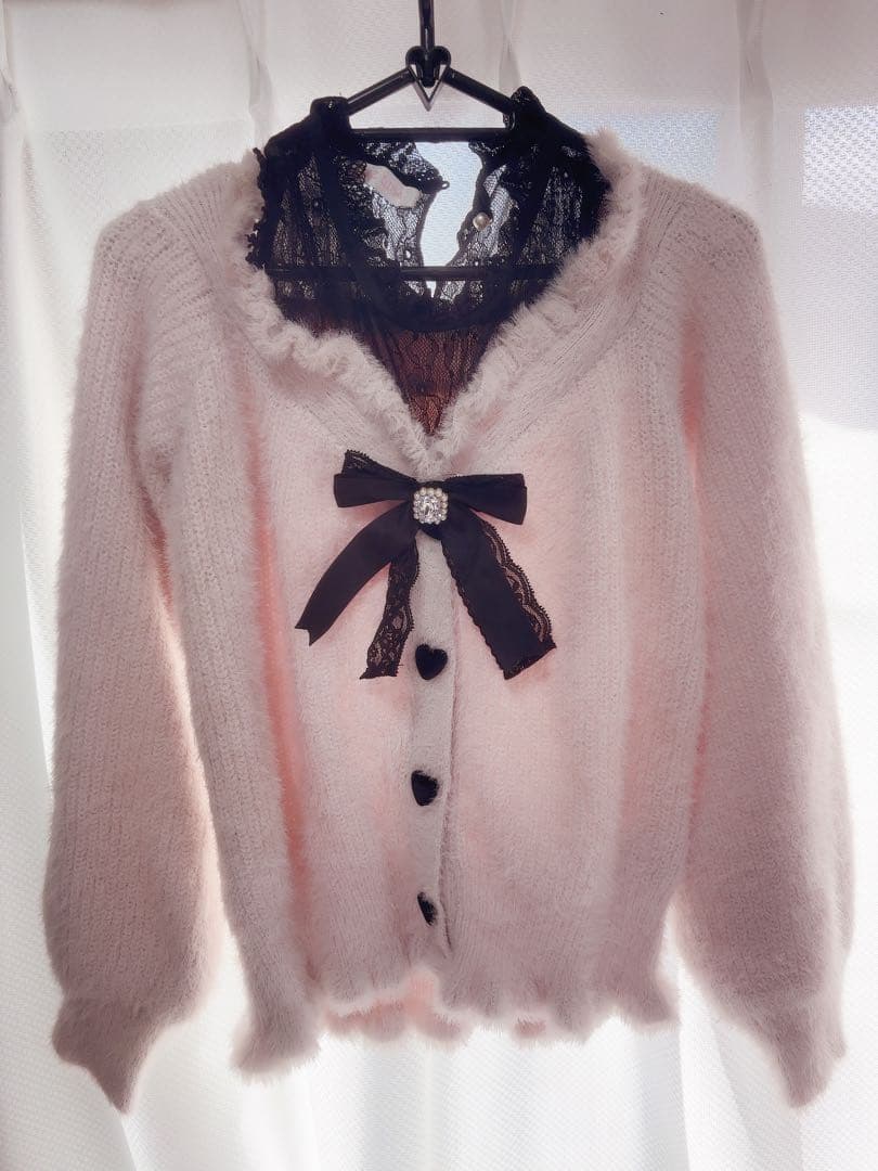 LIZLISA リズリサ レイヤード肩あきニット ピンク SIZE LIZ LISA