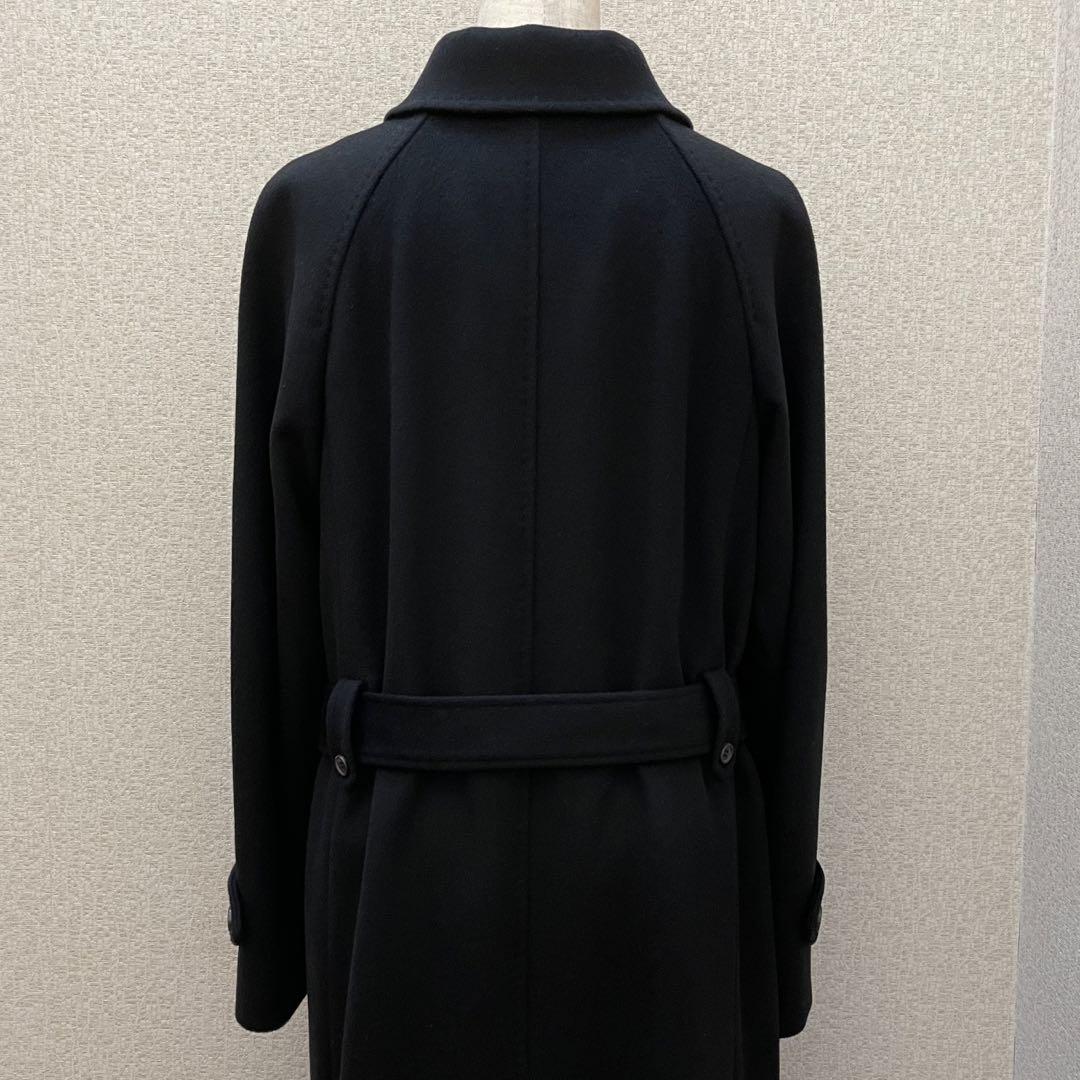 【セール】バーバリーロンドン カシミアロングコート 高級 フォックスファ付き