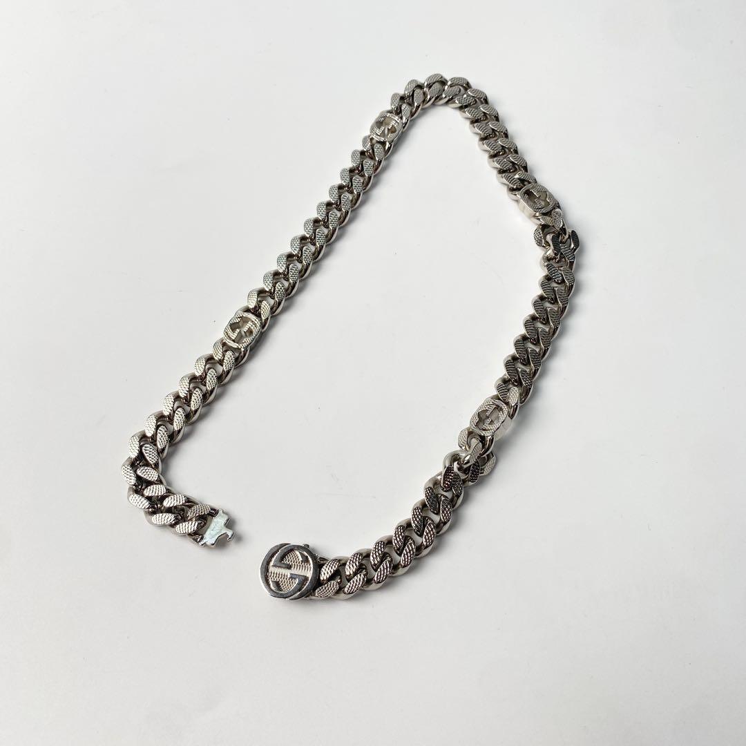 グッチ GUCCI インターロッキングG ゴルメット ネックレス メタル