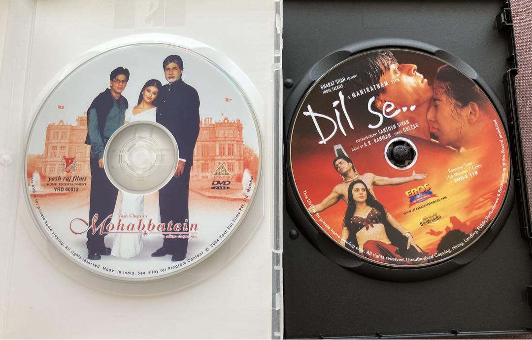 インド映画 シャールクカーンDVD「Dil Se…」「Mohabbatein