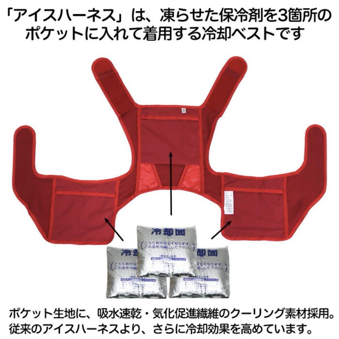 保冷剤ベスト 冷却ベスト アイスハーネス スポーツ 保冷剤付き　熱中症対策グッズ