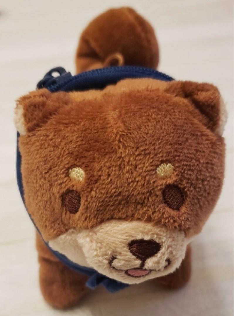 茶色い犬のぬいぐるみ（ファスナー付き）