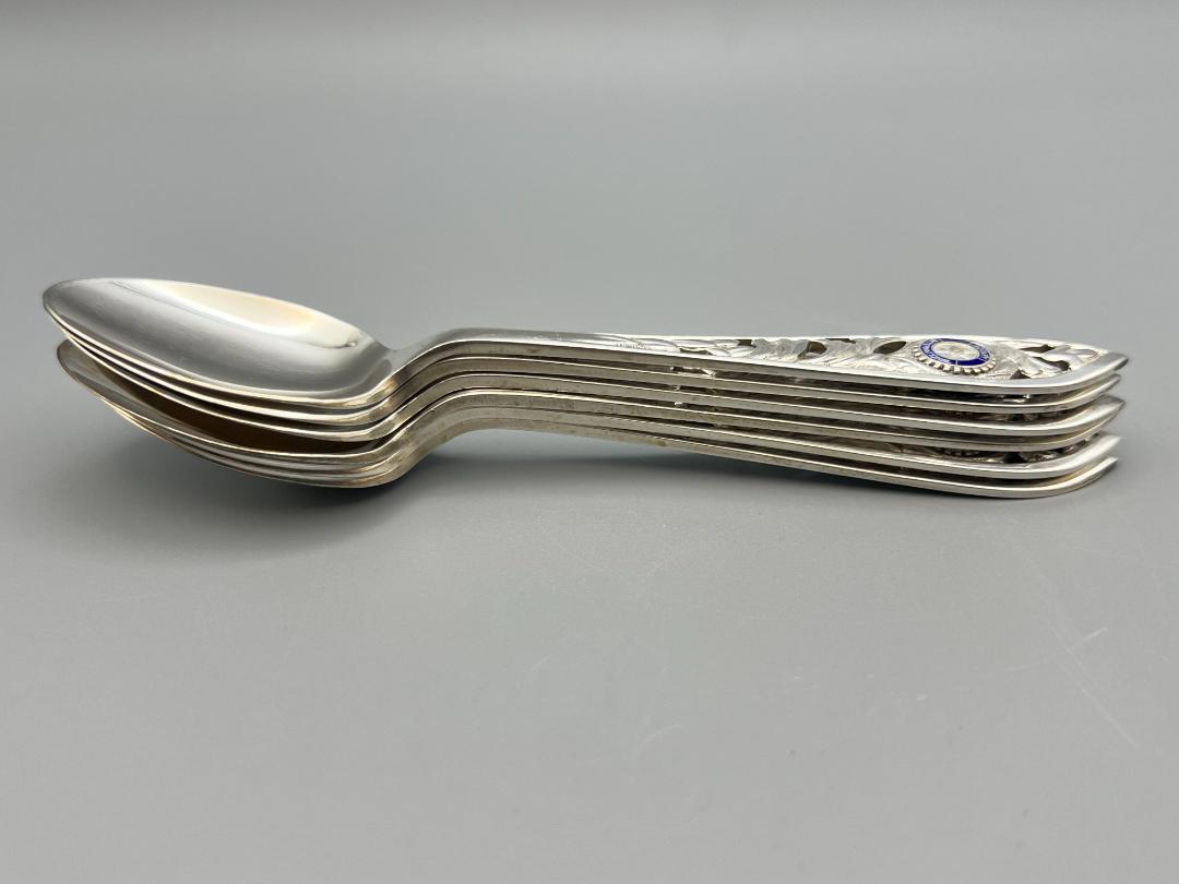 海】SILVER 刻印 スプーン 6点セット 重量約104g 銀食器 銀細工